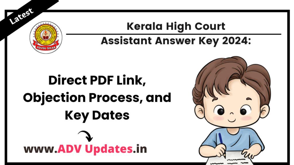 Kerala High Court Assistant Answer Key 2024