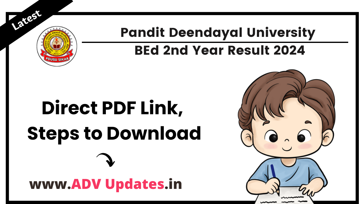 PDUSU BEd Part 2 Result 2024